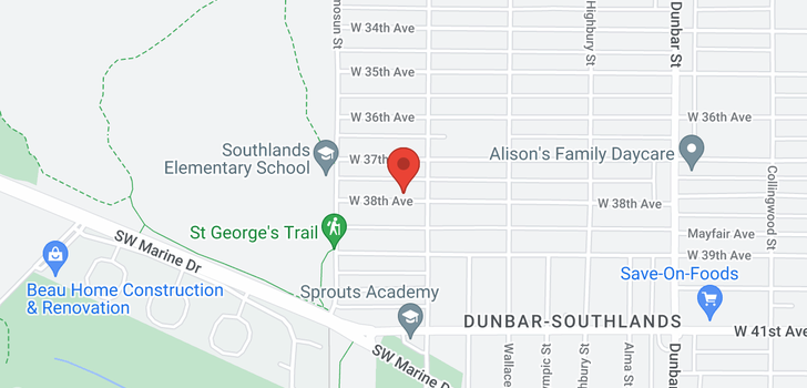 map of 4025 W 38TH AVENUE